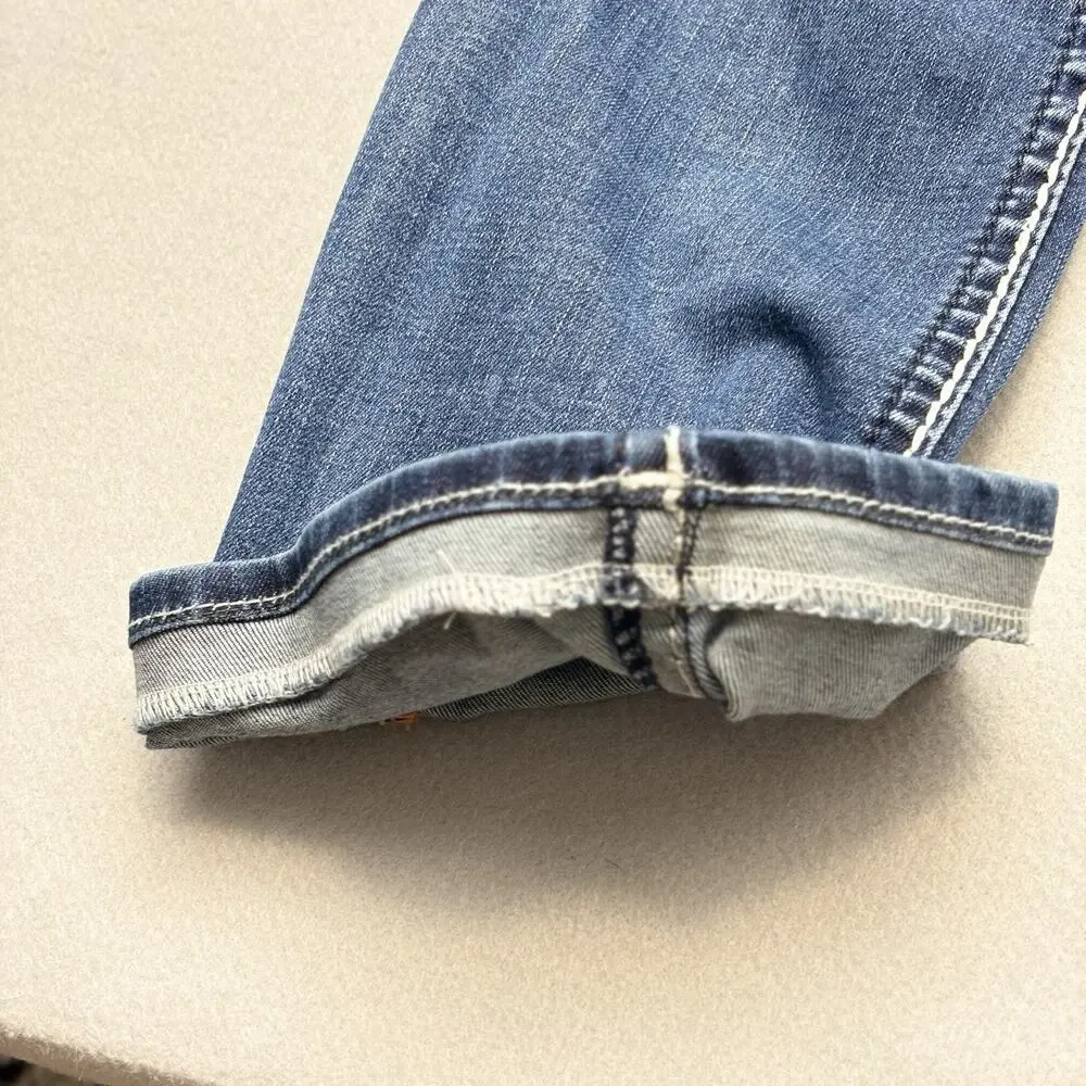 Rock Revival Jeans Semak Low Rise Bootcut Embellished Flap Pocket Denim Size 29